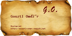 Gosztl Omár névjegykártya
